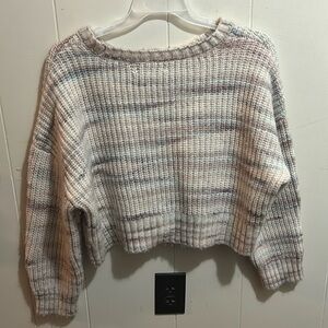 Cropped sweater with strips, super soft and comfy never worn